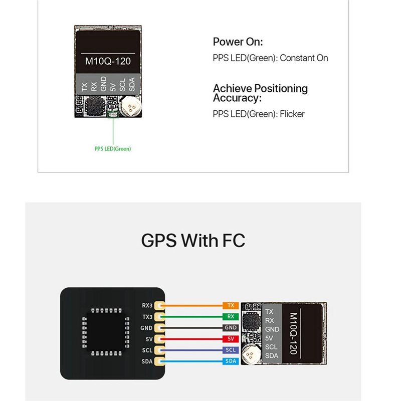 Drone Compass - Module GPS M10Q, double protocole NMEA